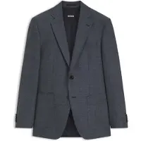 BOSS Veste Regular en coton et laine vierge à chevrons