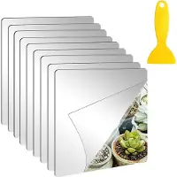 OEM Miroir mural flexible en acrylique, 15 x 15 cm, autocollant, sans verre, pour armoire de vestiaire dans un centre sportif (9 pièces)