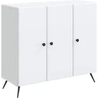 vidaXL Buffet blanc 89 x 34,5 x 80 cm en aggloméré