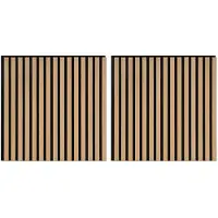 vidaXL Panneaux muraux 2 pcs Naturel 60,5 x 60 cm