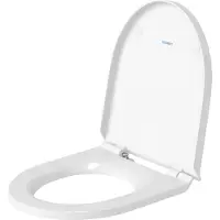 Duravit No.1 Abattant WC Blanc avec frein de chute et charnière en inox - 0020790000