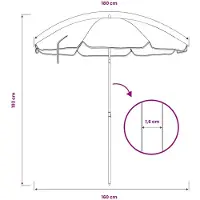 vidaXL Parasol de jardin en polyester 170T, vert