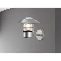 Elstead Lighting Applique murale d'extérieur style industriel argentée E27 60 W Helsingor Elstead