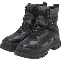 Buffalo Bottines à lacets 'Aspha' bleu nuit / gentiane / noir