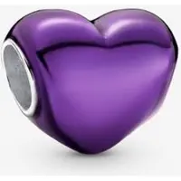 Pandora Charm Coeur Violet Métallique
