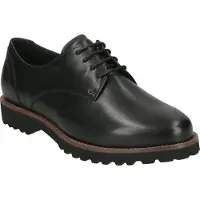 Sioux Chaussures plates Meredith-700-H pour femmes, à lacets, élégantes, type ballerine, couleur noire, pour un usage décontracté