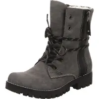 Rieker Bottines à lacets gris chiné / noir