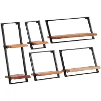 vidaXL Étagères murales 5 pcs en bois massif d'acacia