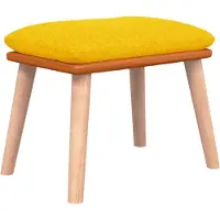 vidaXL Repose-Pied Jaune Moutarde 45x29,5x39 Cm Tissu Et Similicuir