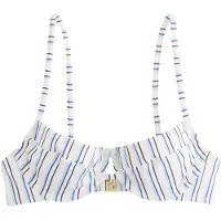 Self. Hauts de bikini bleu / aubergine / blanc