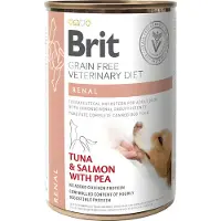 Brit Veterinary Diet Renal Tuna&amp;Salmon&amp;Pea - nourriture vétérinaire pour chiens souffrant de maladies rénales à base de thon, saumon &amp; pois - 12x400 g