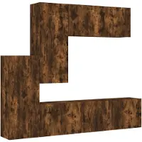 vidaXL Meuble-paroi 5 pièces chêne fumé bois composite