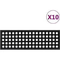 vidaXL Marches d'escalier 10 pcs 25x75 cm caoutchouc