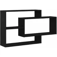 vidaXL Étagère murale en chêne noir 104 x 20 x 58,5 cm bois d'ingénierie