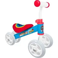 Stamp Mini-vélo sans pédales pour enfants de 1 à 3 ans, cadre ergonomique, selle large en mousse, guidon réglable, poignées anti-choc,