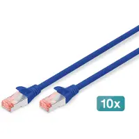 Digitus DK-16440025-B10 Patchcable Cat 6, S/FTP, 0,25 m, blau, 10er
