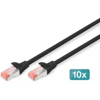 Digitus DK-1644020-BL10 patch cable Cat. 6, S/FTP, 2.0 m, schwarz, 10er