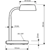 MAUL Lampe de table MAULabby LED 3.000 K Pied rouge
