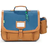 TANNS Cartable scolaire avec 2 compartiments Tann's Les Fantaisies Nils 38 cm Bleu Camel