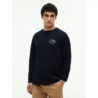 Tommy Hilfiger Script Stack Long Sleeve T-shirt Bleu M Homme
