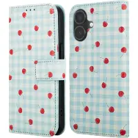 IMoshion Étui de télephone portefeuille Design Apple iPhone 16 - Cherry Check