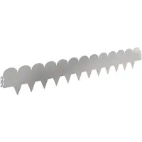vidaXL Bordure de pelouse, 20 pièces, 103 x 15 cm, acier argenté