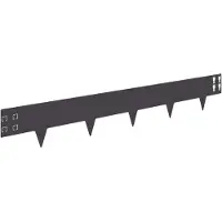 vidaXL Bordure de pelouse, 20 pièces, 100 x 15 cm, acier noir