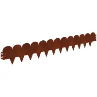 vidaXL Bordure de pelouse, 30 pièces, 103 x 15 cm, acier rouillé