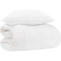 vidaXL Ensemble de literie avec oreillers, 2 pièces, blanc, bambou