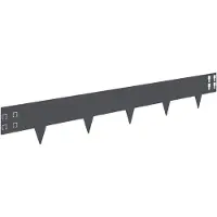 vidaXL Bordure de pelouse, 50 pièces, 100 x 15 cm, acier, anthracite