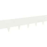 vidaXL Bordure de pelouse, 50 pièces, 100 x 20 cm, acier blanc