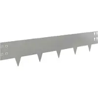 vidaXL Bordure de pelouse, 30 pièces, 100 x 20 cm, acier argenté