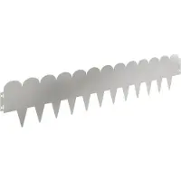 vidaXL Bordure de pelouse, 30 pièces, 103 x 20 cm, acier argenté