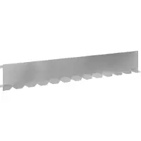 vidaXL Bordure de pelouse, 10 pièces, 102 x 15 x 4 cm, acier argenté