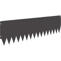 vidaXL Bordure de pelouse, 20 pièces, 103 x 30 cm, acier noir