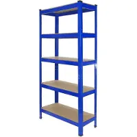 Monster Racking 75 cm - Rayonnage lourd 5 niveaux en acier noir, 150 kg par niveau, garage/atelier