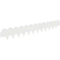 vidaXL Bordure de pelouse, 30 pièces, 103 x 15 cm, acier, blanc