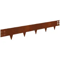 vidaXL Bordure de pelouse, 30 pièces, 100 x 15 cm, acier rouillé
