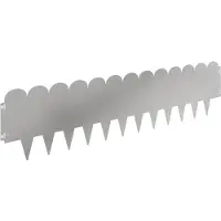 vidaXL Bordure de pelouse, 30 pièces, 103 x 25 cm, acier argenté