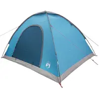 vidaXL Tente de camping avec toit et aération, bleue, 275 x 215 x 125 cm
