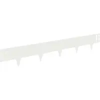 vidaXL Bordure de pelouse, 20 pièces, 100 x 15 cm, acier blanc