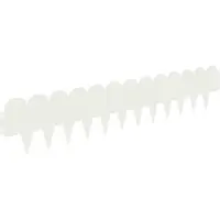 vidaXL Bordure de jardin, 30 pièces, 103 x 20 cm, acier, blanc