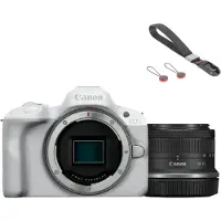Canon EOS R50 blanc + RF-S 18-45mm + Peak Design Cuff