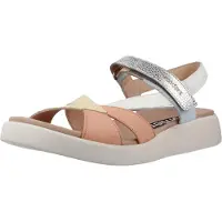 Wonders pour femme. C-6552_941_12182 Sandales en cuir Mar 52 blanc (37), Plat, Velcro, Casuel