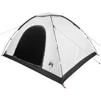 vidaXL Tente de camping pour 6 personnes, blanche, avec protection contre la lumière