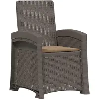 vidaXL Chaise longue de jardin aspect rotin, gris clair et taupe, PP