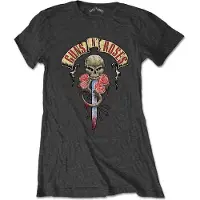 Guns n' Roses T-Shirt Dripping Dagger Femme Gris Foncé - Taille M