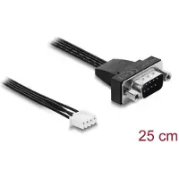 DeLOCK Serielles Anschlusskabel RS-232 D-Sub 9 Pin Stecker zu JST XH 4 Pin Pfostenbuchse 25 cm (0.25 m)