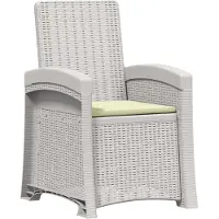 vidaXL Chaise longue de jardin imitation rotin, blanc et crème, en PP