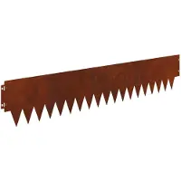 vidaXL Bordure de pelouse, 30 pièces, 103 x 20 cm, métal rouillé